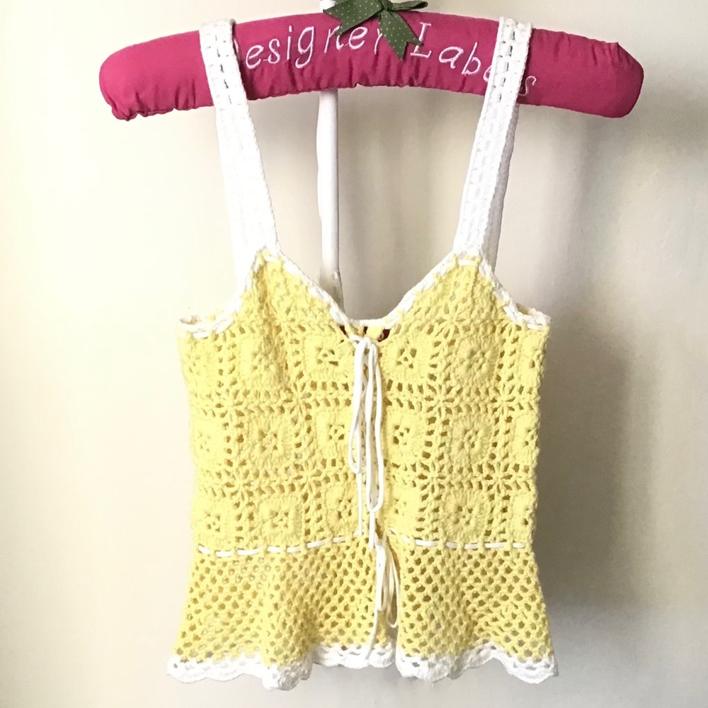 Staud crochet Shrimp Top |Daffodil